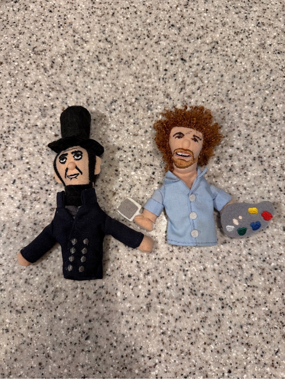 Figure magnets Bob Ross & Abraham Lincoln